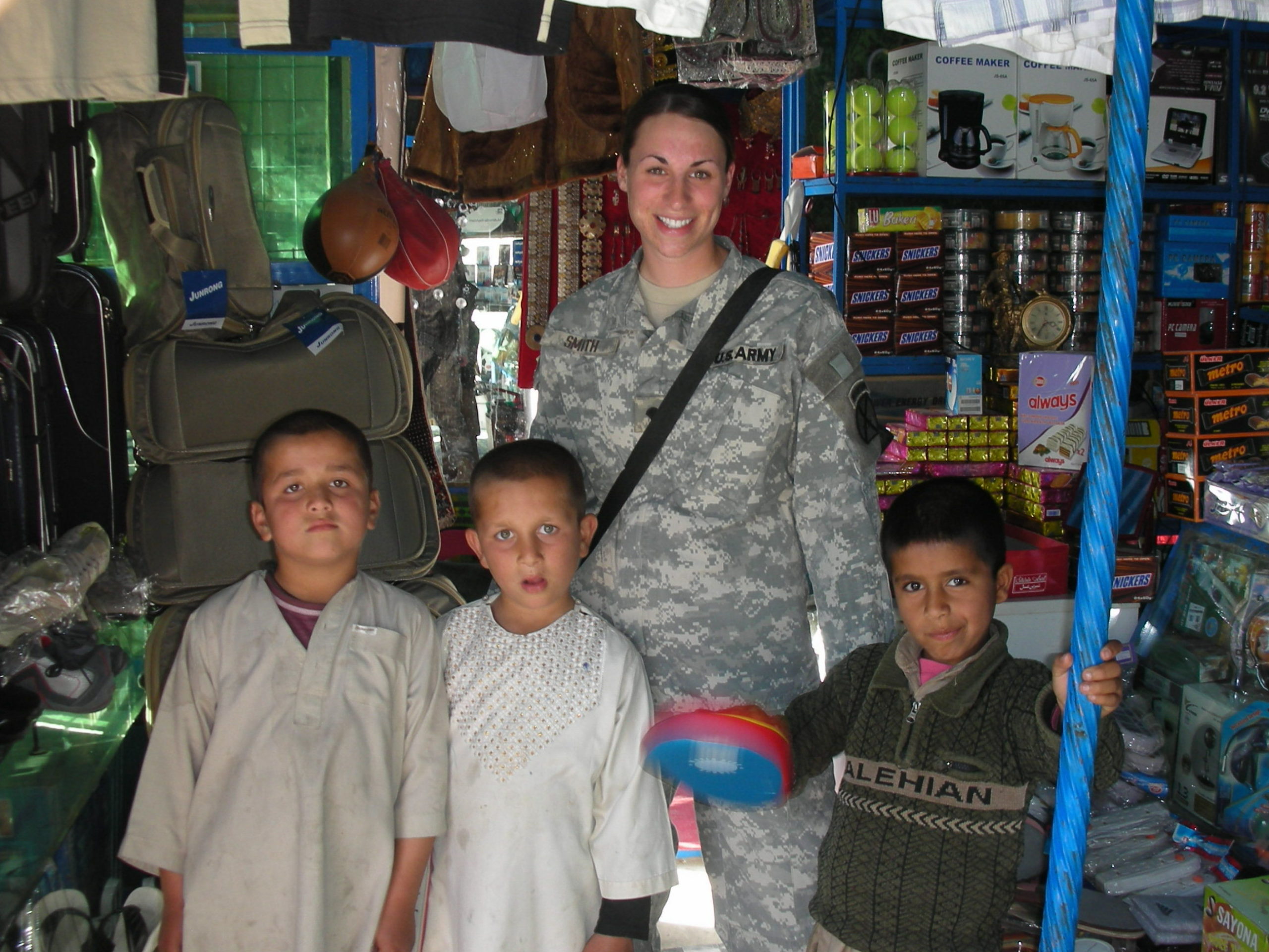 Leslie serving in Afghanistan